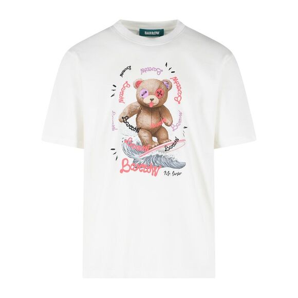 Barrow White Cotton T-Shirt Men